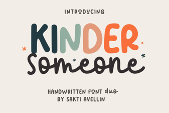 Kinder Someone Duo Font Design and Usage Ideas