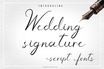 Wedding Signature Font Design Ideas