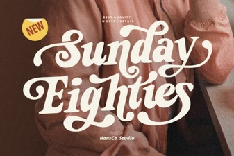 Sunday Eighties Font for Retro Design Projects